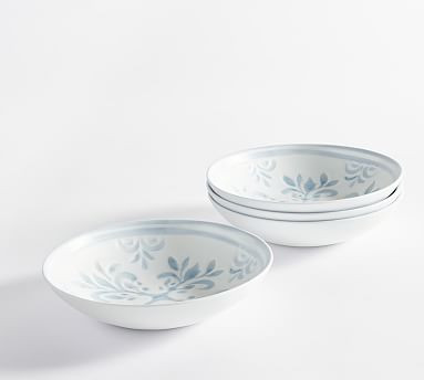 Chambray Tile Melamine Bowls - Set of 4 | Pottery Barn (US)