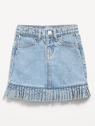 High-Waisted Fringed-Hem Jean Skirt for Toddler Girls | Old Navy (US)