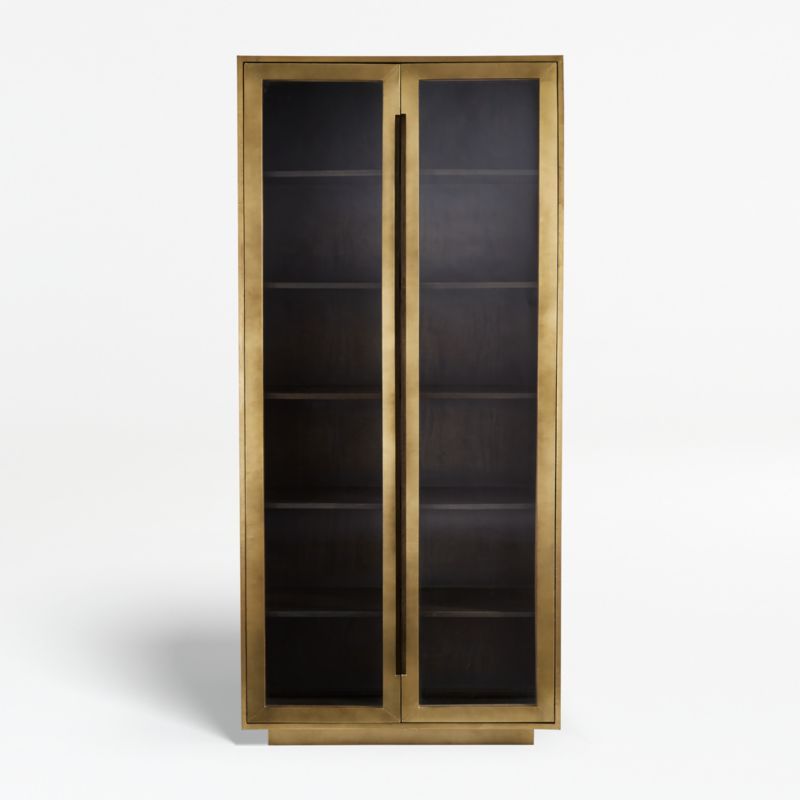Freda Glass Door Cabinet + Reviews | Crate and Barrel | Crate & Barrel