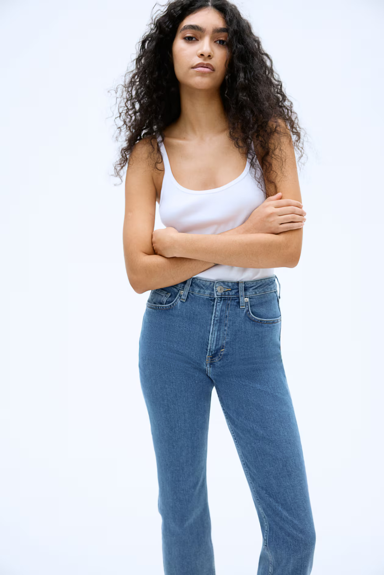 Slim Straight High Ankle Jeans | H&M (DE, AT, CH, NL, FI)