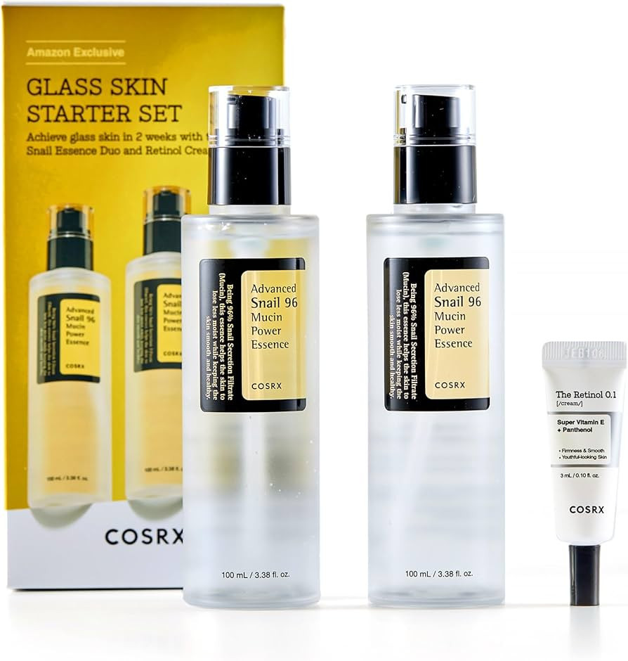 COSRX Glass Skin Starter Set, Amazon Exclusive, Advanced Snail 96% Mucin Power Essence & Retinol ... | Amazon (US)