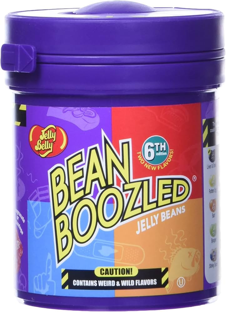 Jelly Belly BeanBoozled Mystery Bean Jelly Bean Dispenser, 4th Edition, Assorted Flavors, 3.5-oz | Amazon (US)