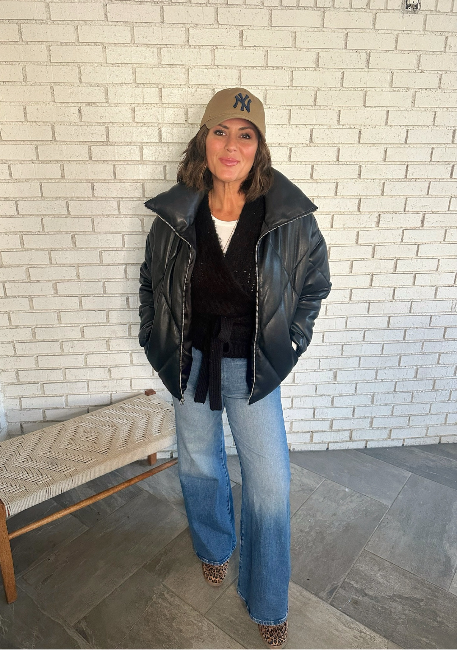 Chilly night out outfit! 
My favorite Mother jeans  paired with FP sweater, & layered w this warm jacket. This jacket is an old Abercrombie one, but I linked some that I found similar! 

#LTKStyleTip #LTKOver40 #LTKTravel
