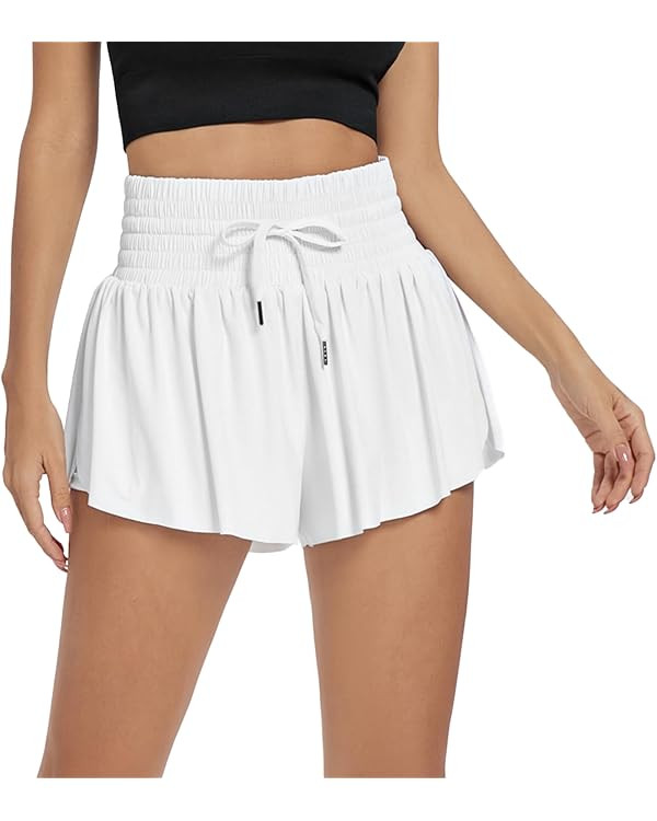 Blaosn Flowy Athletic Shorts for Women High Waisted Gym Yoga Workout Running Spandex Tennis Skirt... | Amazon (US)