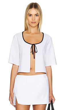 SNDYS Martina Tie Top in White & Black from Revolve.com | Revolve Clothing (Global)