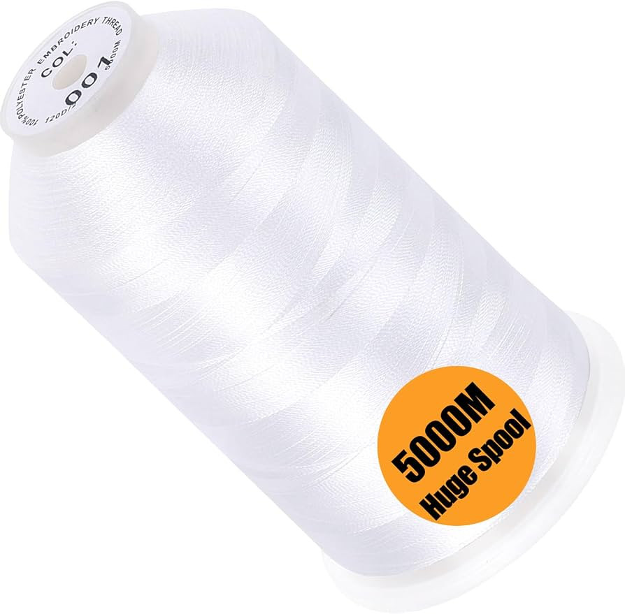 New brothread - Single Huge Spool 5000M Each Polyester Embroidery Machine Thread 40WT for Commerc... | Amazon (US)