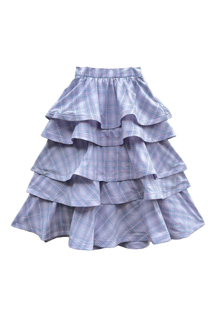 Pink Label Teagan Midi- Blue & Pink Plaid | Shop BURU