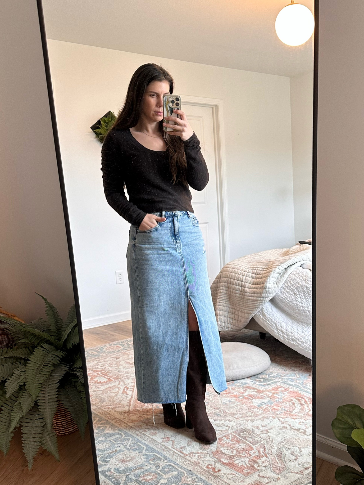 Fall boots / Jean skirt / sweater weather !!
#falloutfits #boots #jeanskirt 

#LTKshoecrush #LTKfindsunder100 #LTKstyletip