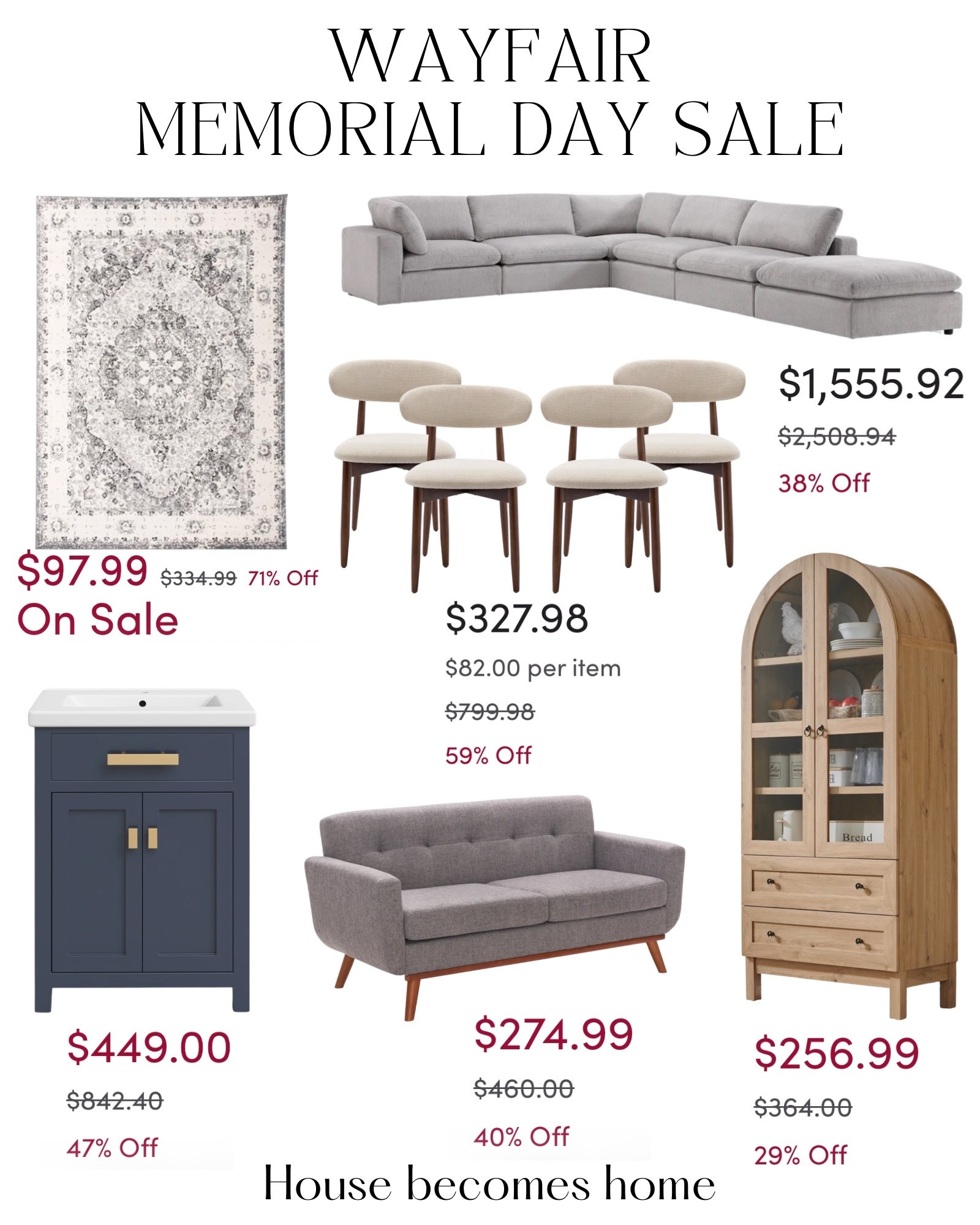 Wayfair Memorial Day sale!

#LTKSeasonal #LTKSaleAlert #LTKHome