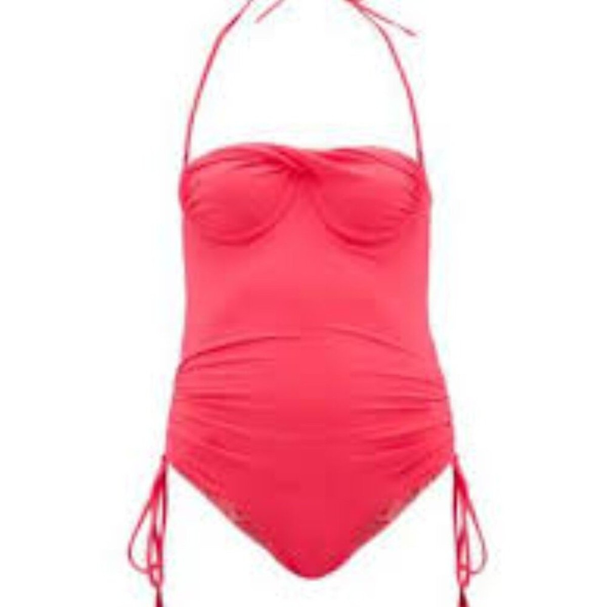 ISA BOULDER  tornado halterneck twist-front swimsuit | eBay US