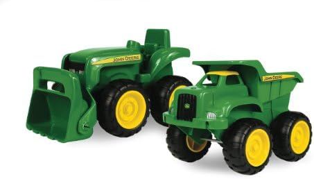 John Deere Sandbox Toy Truck and Toy Tractor Set — Includes Dump Truck Toy and Tractor Toy with... | Amazon (US)
