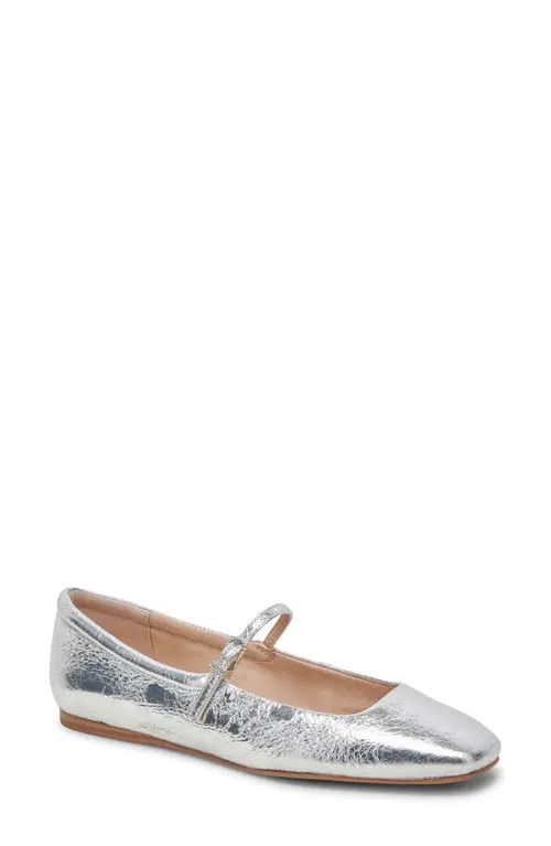 Dolce Vita Reyes Mary Jane in Silver Distressed Leather at Nordstrom, Size 6.5 | Nordstrom