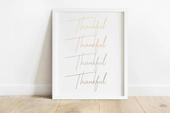 Thankful Wall Art - 16x20 and 8x10 - Editable Canva Template (Printable) Instant Download - Thank... | Etsy (US)