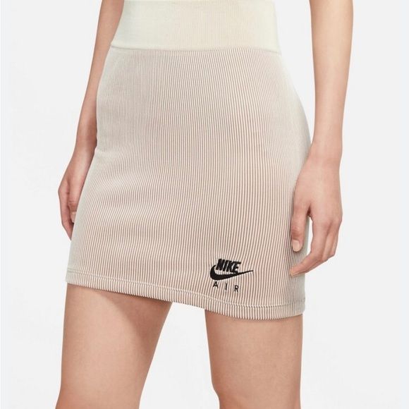 Nike air beige ribbed skirt | Poshmark