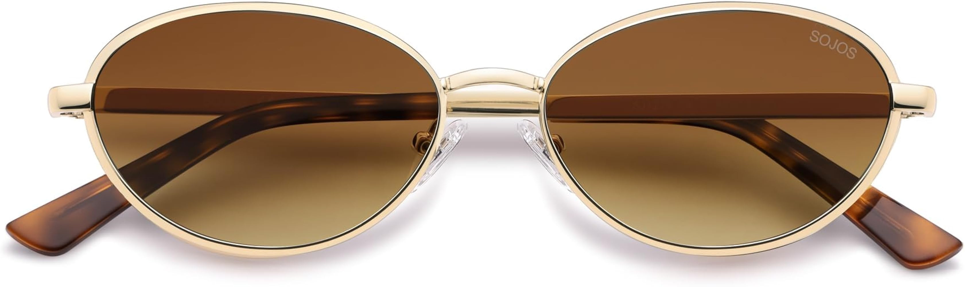 SOJOS Trendy Oval Cat Eye Polarized Sunglasses for Women Men, Chic 80s 90s Retro Fashion Sunnies ... | Amazon (US)