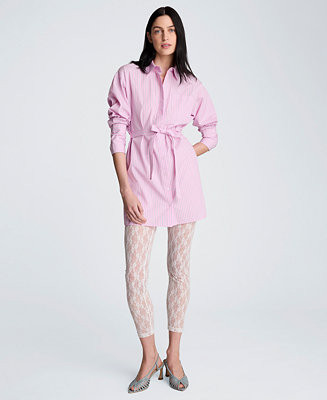 Women's Striped Mini Shirt-Dress | Macy's