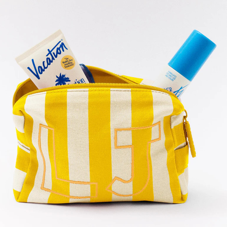 Striped Take It Away Custom Storage Pouch - Custom Citrus | BaubleBar