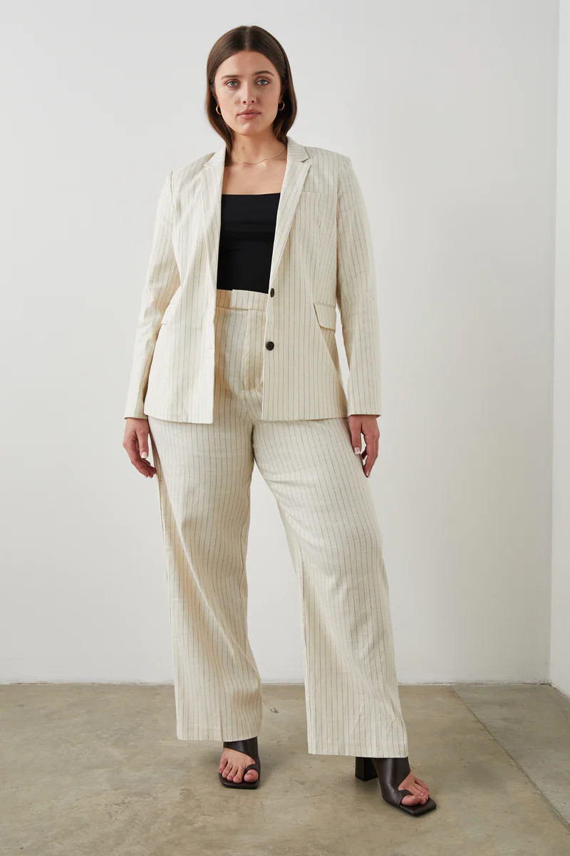 STANTON BLAZER - IVORY PINSTRIPE | Rails