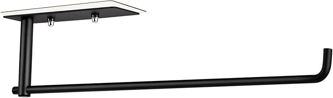 SMARTAKE Paper Towel Holder Under Cabinet, SUS304 Stainless Steel, Wall Mounted & No Drilling, wi... | Amazon (US)