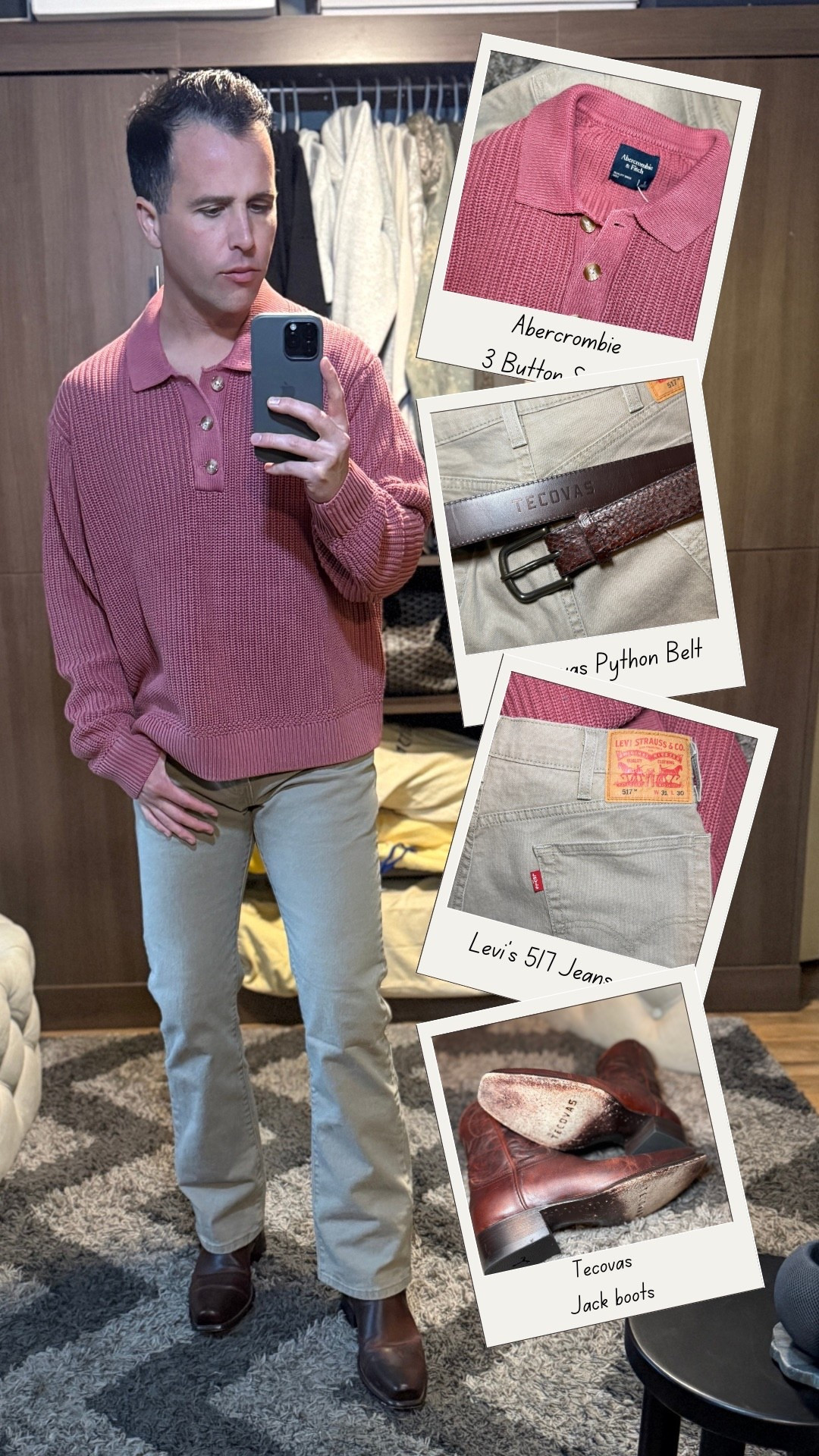 Men’s Easter Sunday church outfit. Went with a clean spring look textured knit polo, light wash Levi’s 517 jeans, and brown Tecovas boots to keep it classic. The pop of color in the polo is perfect for Easter and spring without being too loud, and the fit on these jeans sits at the waist with a slight flare great if you want something different from slim/skinny. Easy outfit for church, brunch, or any spring event.#mensoutfit #mensstyle #easteroutfit #churchoutfit #springoutfitsmen #abercrombie #levis517 #menswear #classicmenswear #preppystyle #mensfashioninspo #outfitideasformen #easterstyle #smartcasualmen

#LTKgrwm #LTKMens #LTKootd