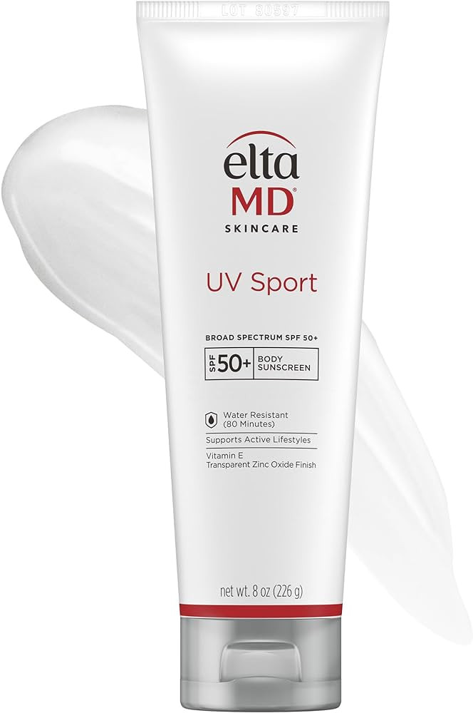 EltaMD UV Sport Sunscreen Lotion, SPF 50 Body Sunscreen, Water and Sweat Resistant, Oil-Free, Zin... | Amazon (US)