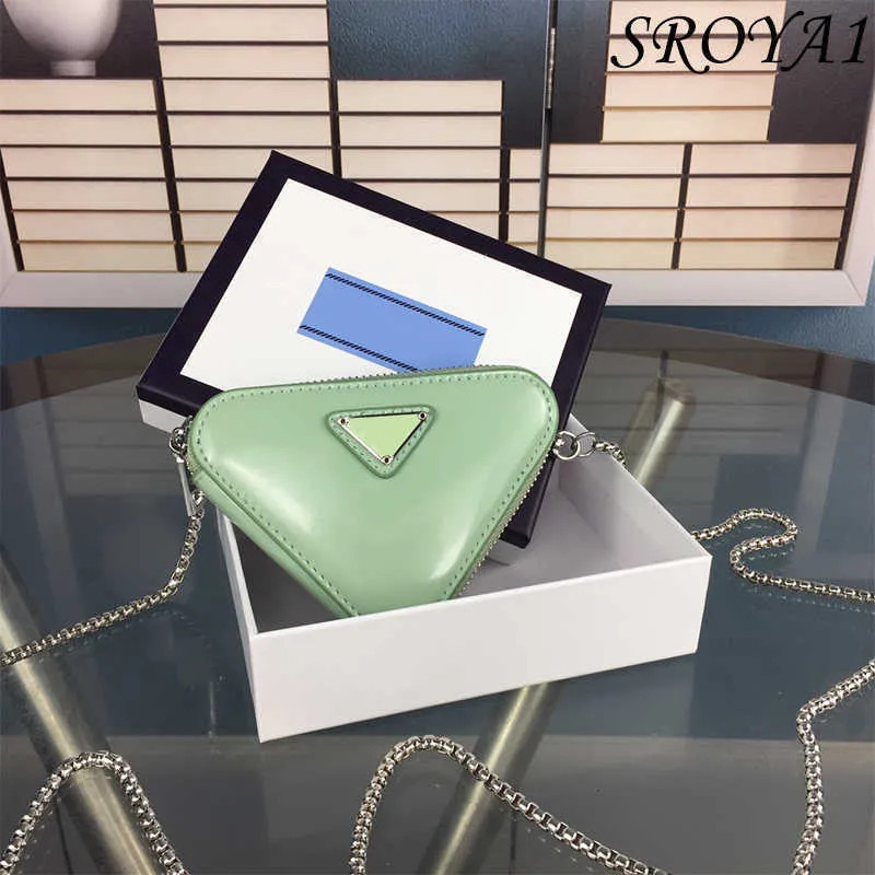 Bag showecomfort01 Leathe 2021 fashion Artwork Genuine mini bags triangle chain totes Plain light... | DHGate