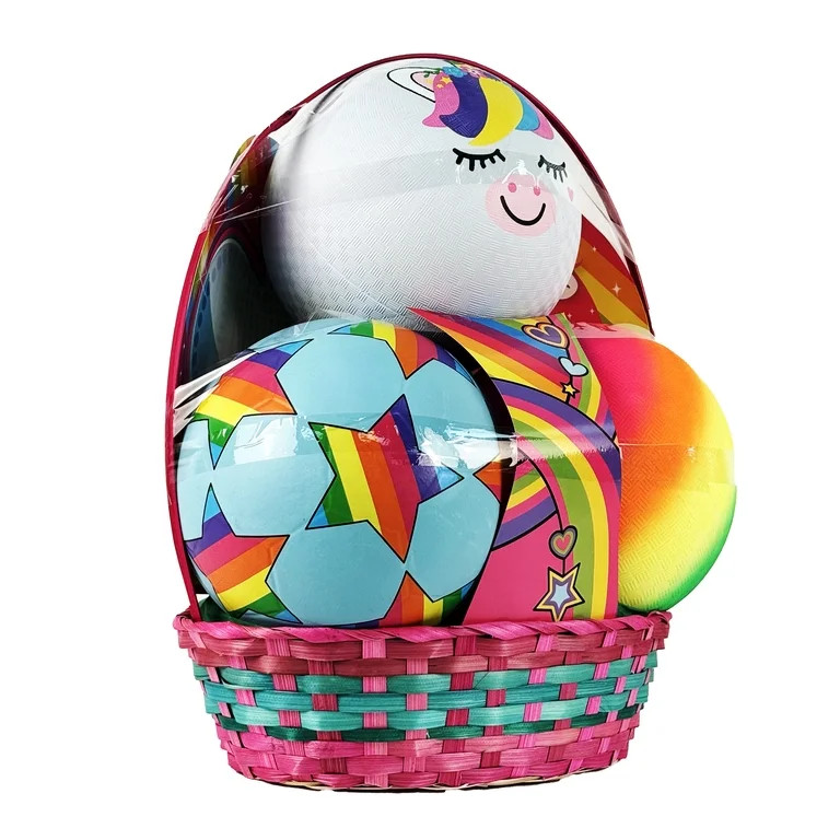 3 Ball Girls Unicorn Prefilled Easter Basket, by Megatoys | Walmart (US)