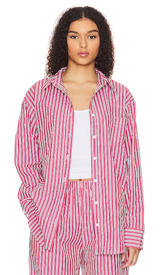 Lovers and Friends Maxy Button Up in Red. - size XS | Revolve Clothing (Global)