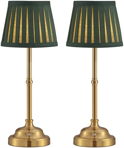 KDG Cordless LED Table Lamp Set of 2, Portables Fabric Shade Desk Lamps, 4000mAh Rechargeable Bat... | Amazon (US)