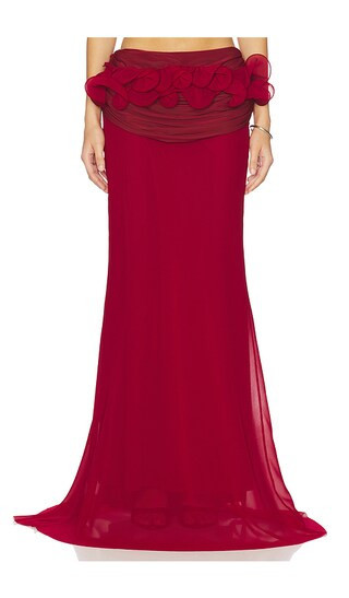 Aniye Records Tecla Long Skirt in Red. - size S | Revolve Clothing (Global)