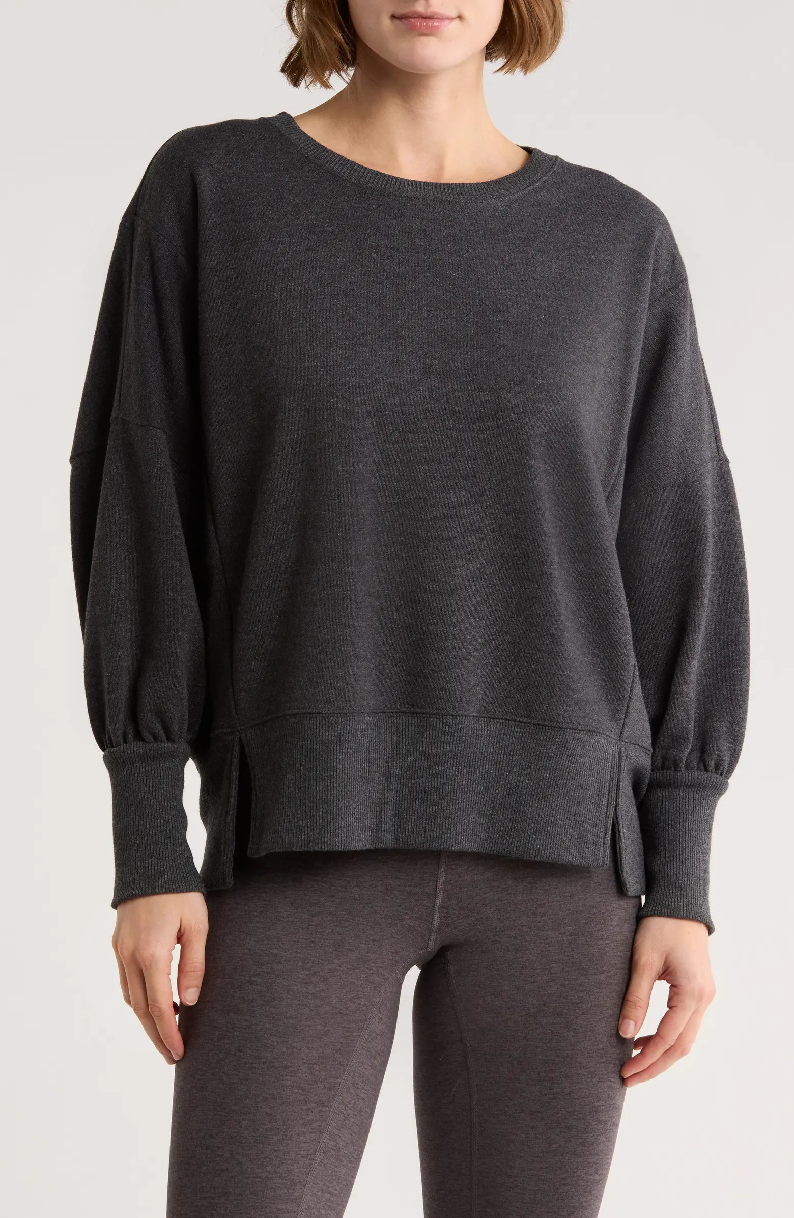 Z by Zella Wind Down Terry Volume Crewneck Sweatshirt | Nordstromrack | Nordstrom Rack