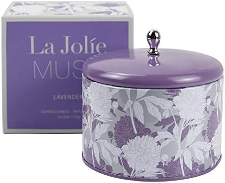LA JOLIE MUSE Lavender Scented Candle - 13Oz Large Tin Soy Candles, 2 Wicks Aromatherapy Candles,... | Amazon (US)