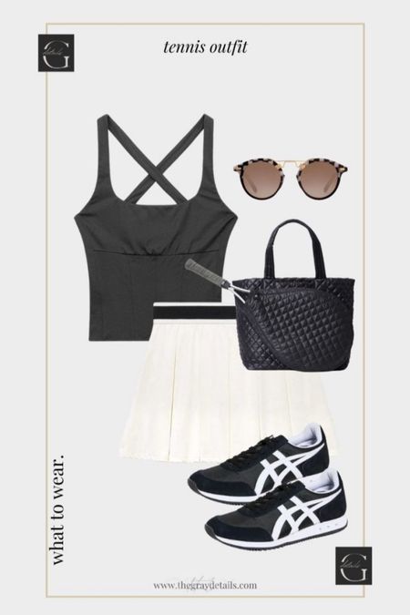 Tennis outfit, tennis skirt 

#LTKstyletip #LTKFitness #LTKFind