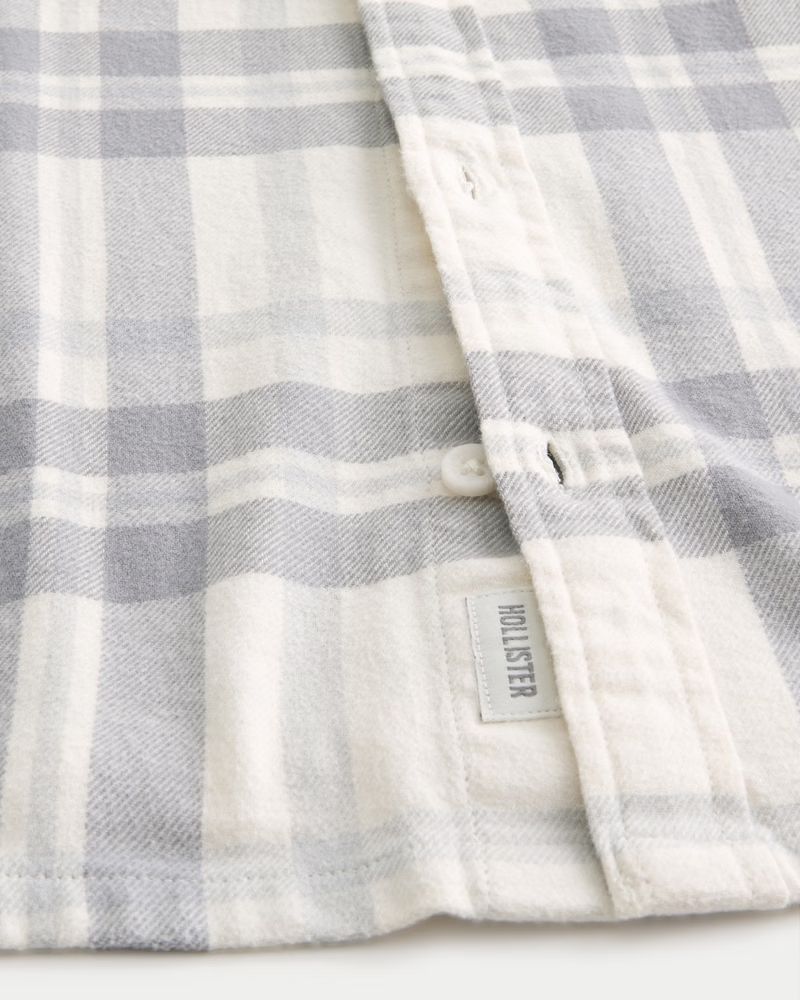 Flannel Button-Through Shirt | Hollister (US)