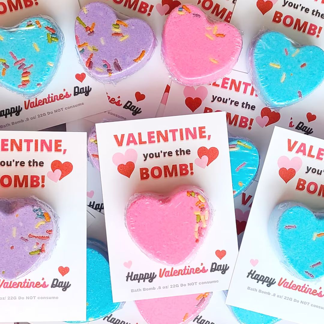 Valentine Bath Bombs, Class Valentines, Classroom Valentines, Valentines Kids Class, Valentines, ... | Etsy (US)