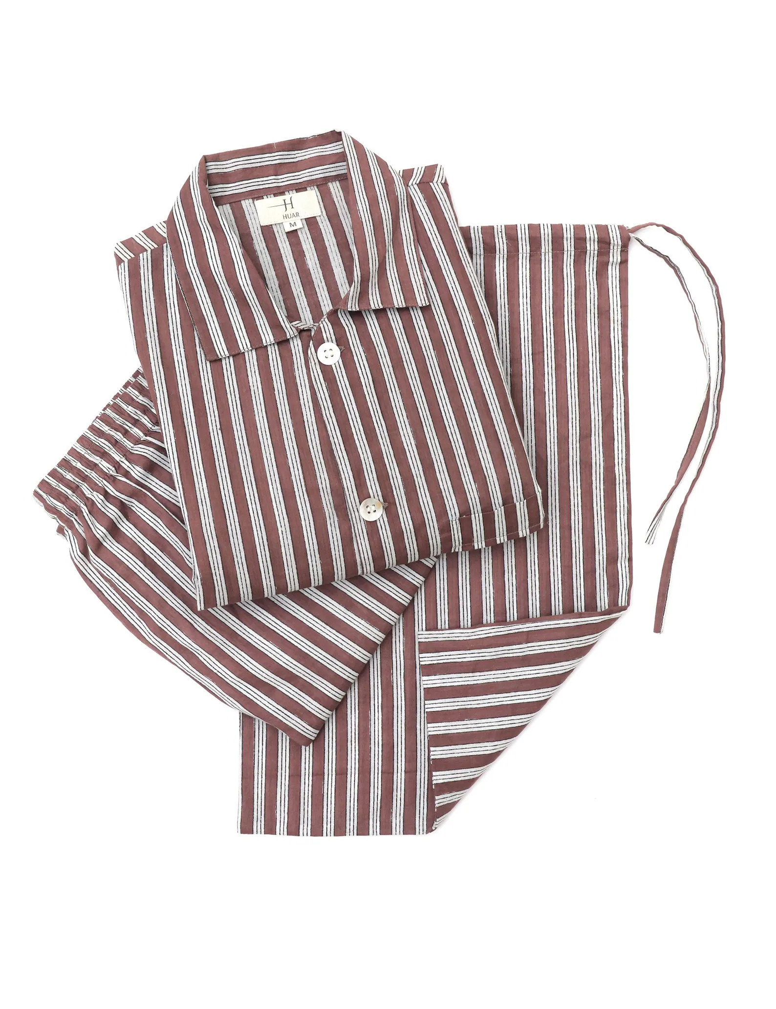 Men's Lined Cotton Pajama Set: Brown & White Pjs - Etsy | Etsy (US)