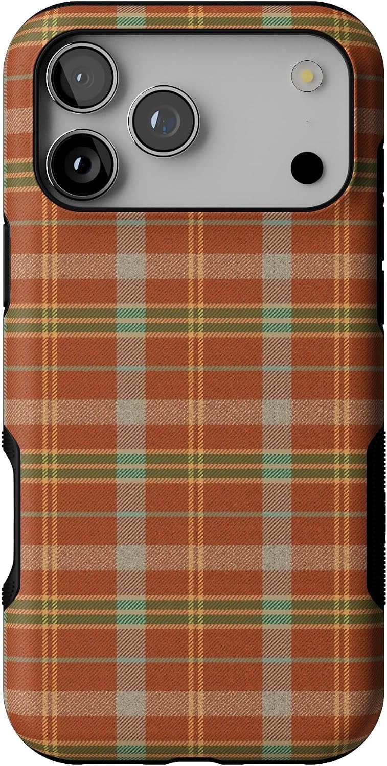 Casely iPhone 17 Pro Max Case | Spiced Chai | Fall Plaid | Bold Protective Design | MagSafe Compatible Design | Amazon (US)