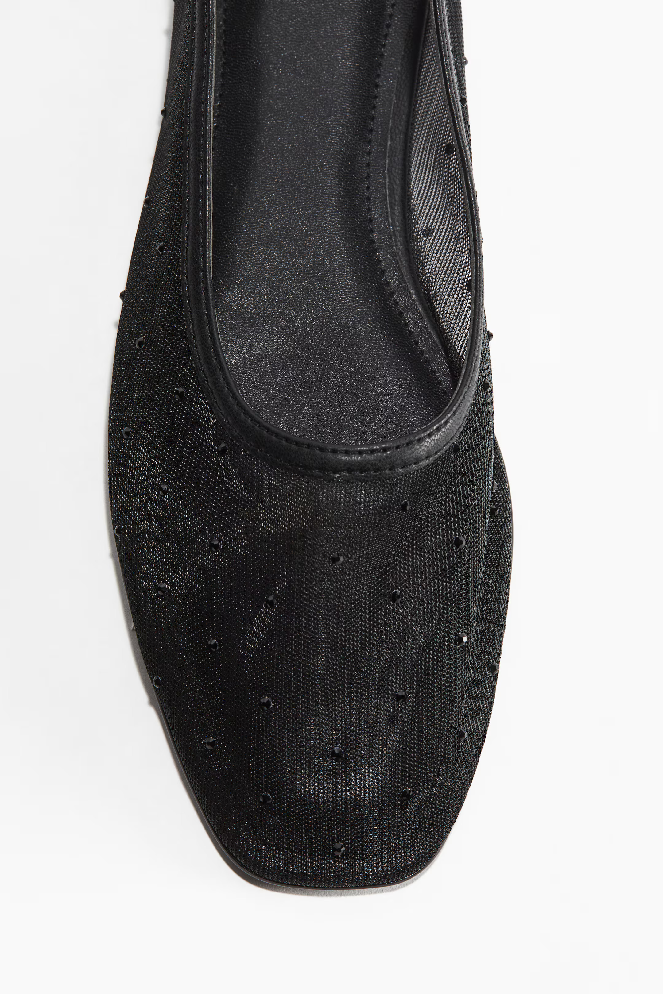 Rhinestone-Embellished Ballet Flats | H&M (US + CA)