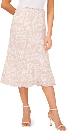 Print Pull-On Midi Skirt | Nordstrom