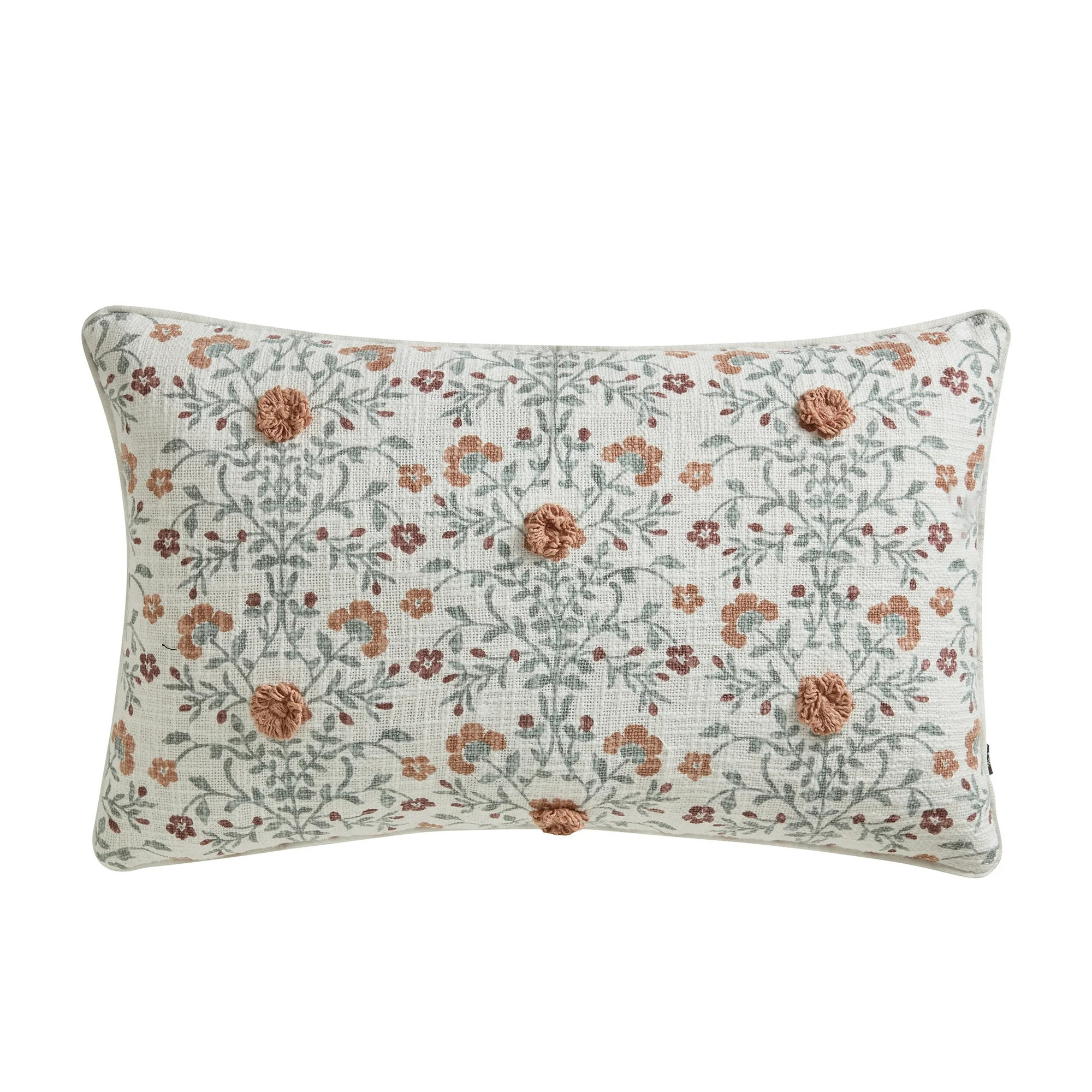 My Texas House 14" x 24" Fara Multicolor Floral Oblong Cotton Decorative Pillow | Walmart (US)