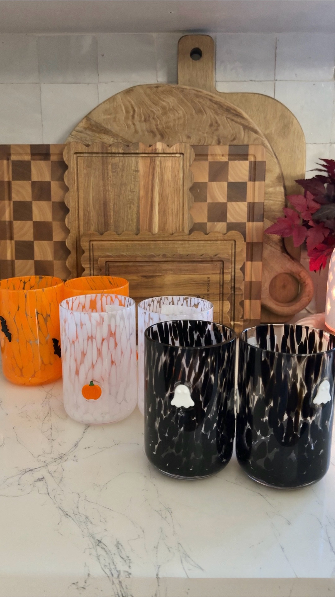 Icon juice glasses for less than $6 each! 
Choose from three colors
Such an affordable look for less! 
These will sell out quick! 

#LTKSeasonal #LTKHome #LTKFindsUnder50