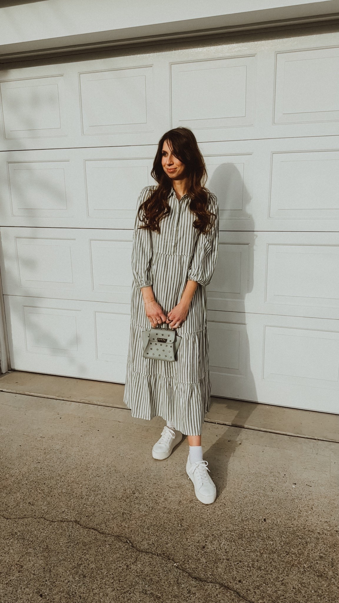 I think I found the perfect springtime dress for when it's not too hot and not too cold outside. It's green striped and light-weight! It's also pregnancy / bump friendly! 

I'm wearing an XS. 

#LTKBump #LTKSeasonal #LTKFindsUnder50
