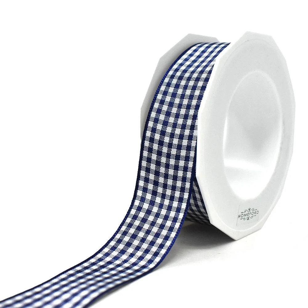 Country Check Pattern Ribbon, Navy Blue, 1-Inch, 10-Yard - Walmart.com | Walmart (US)
