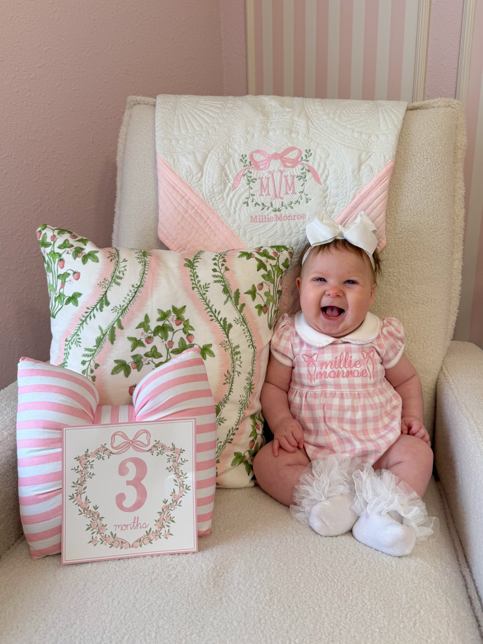 Bubble is Magnolia Baby. Ruffle socks I linked are THE BEST, fit her perfectly and stay on. 💖

#babygirl #nursery #babygirlnursery

#LTKBaby #LTKFamily #LTKKids