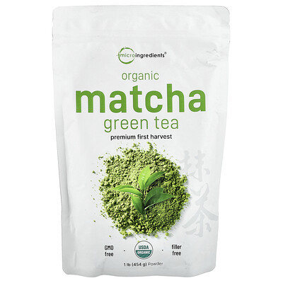 Micro Ingredients, Organic Matcha Green Tea Powder, 1 lb (454 g) | iHerb