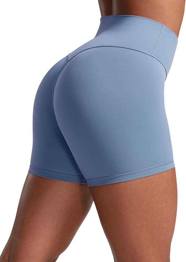 CRZ YOGA Secretsculpt Butterlift Biker Shorts 4" - No Front Seam High Waisted Womens Workout Gym ... | Amazon (US)