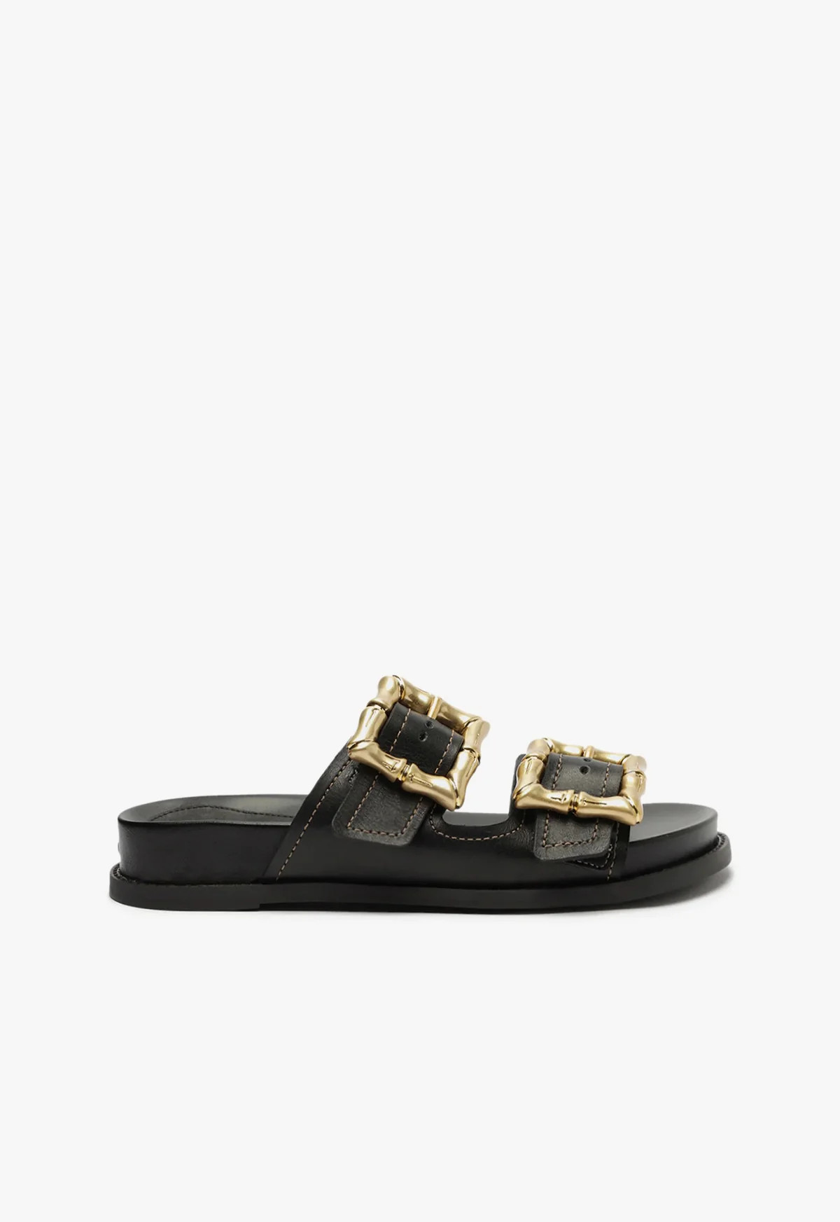 Enola Sporty Sandal | Black Leather | Schutz (US)