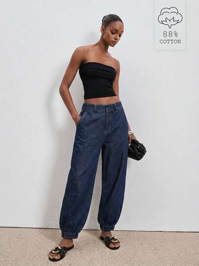 ATUI Studio Women's Loose Casual Versatile Denim Jeans With Pockets, Summer | SHEIN