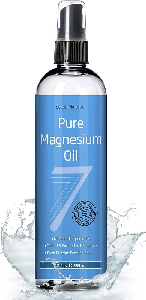 Pure Magnesium Oil Spray - Big 12 fl oz (Lasts 9 Months) 100% Natural, USP Grade = No Unhealthy T... | Amazon (US)