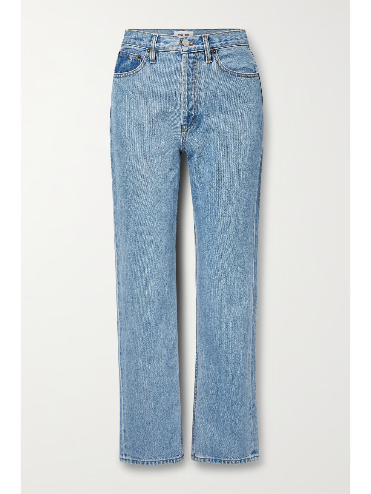 Still Here - Childhood High-rise Straight-leg Organic Jeans - Blue | NET-A-PORTER (US)